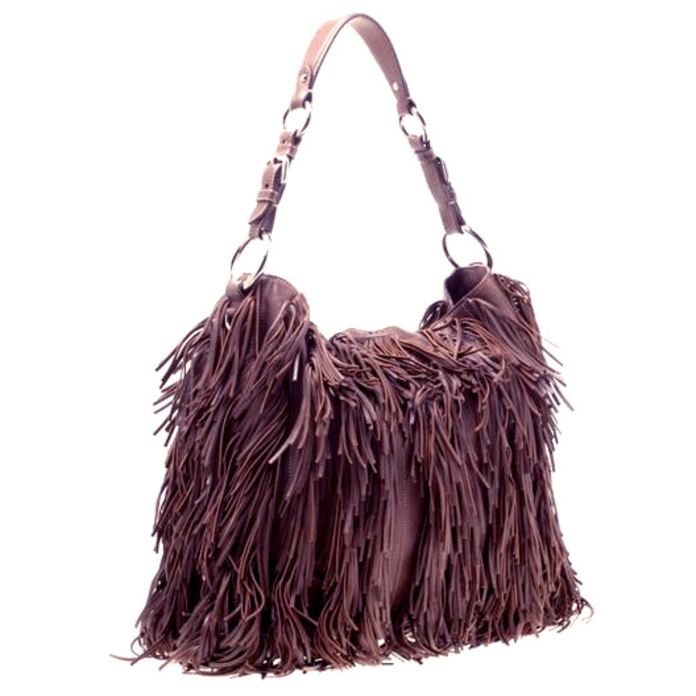Prada Suede Fringe Hobo